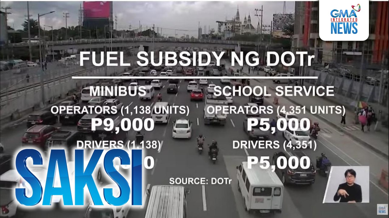 Fuel subsidy ng DOTr para sa mga driver at operator ng PUV, sinimulan nang ipamahagi | Saksi