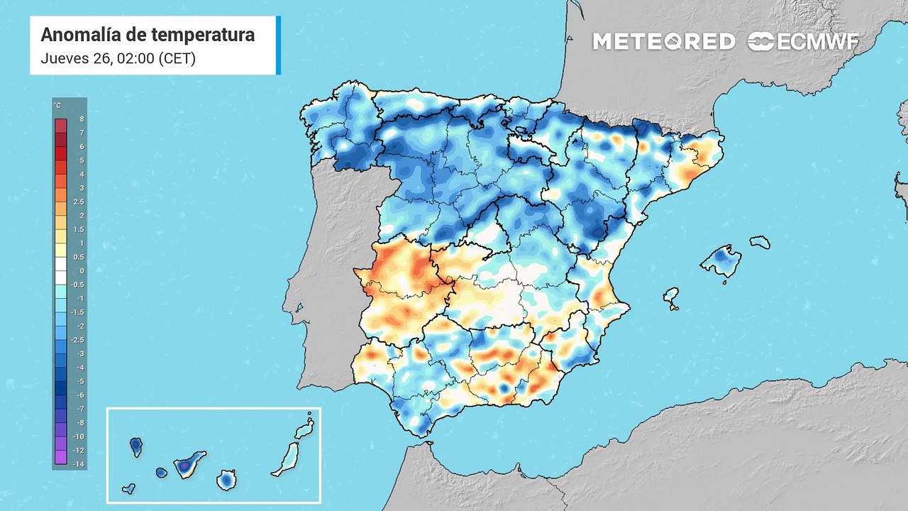 Las temperaturas se mantendrán por debajo de la media habitual de la época