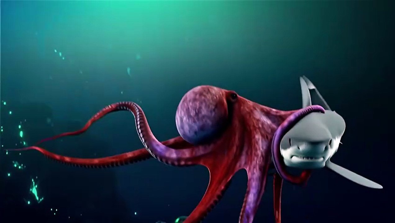 Giant Octopus vs Shark