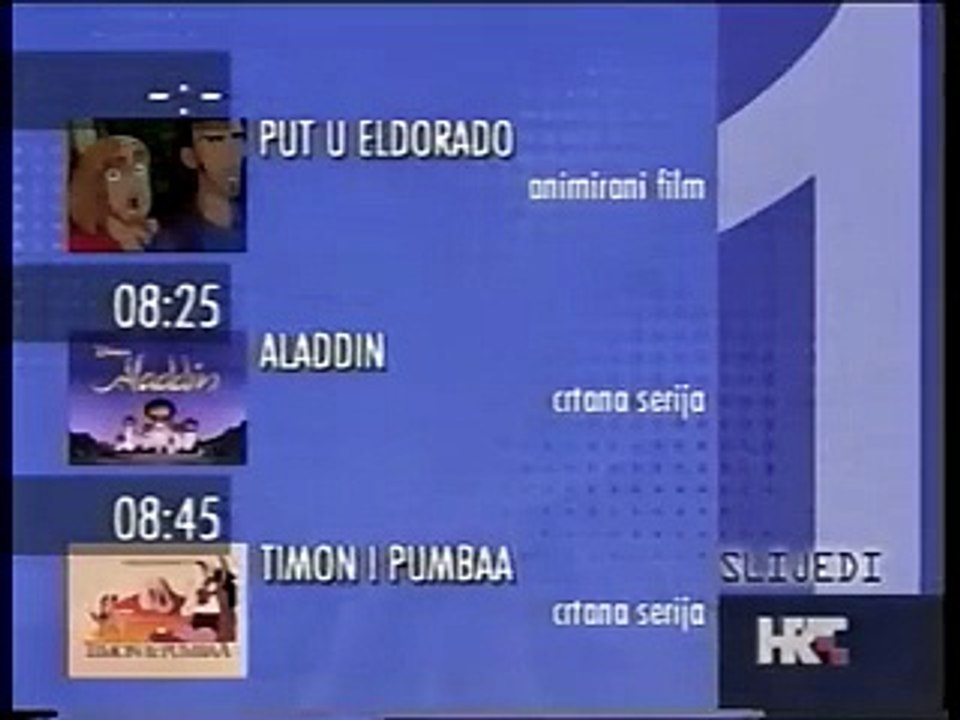 HRT 1 2006. - TV raspored