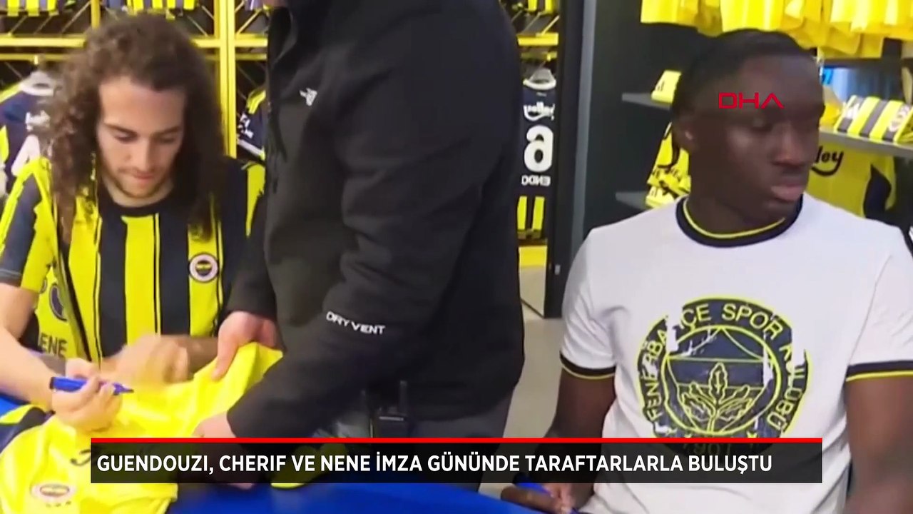 Fenerbahçeli futbolcular Guendouzi, Nene ve Cherif, taraftarlarla buluştu