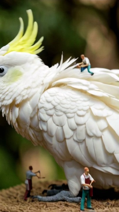 Tiny Groomers Clean & Style Parrot Feathers 🦜 | Satisfying Mini World