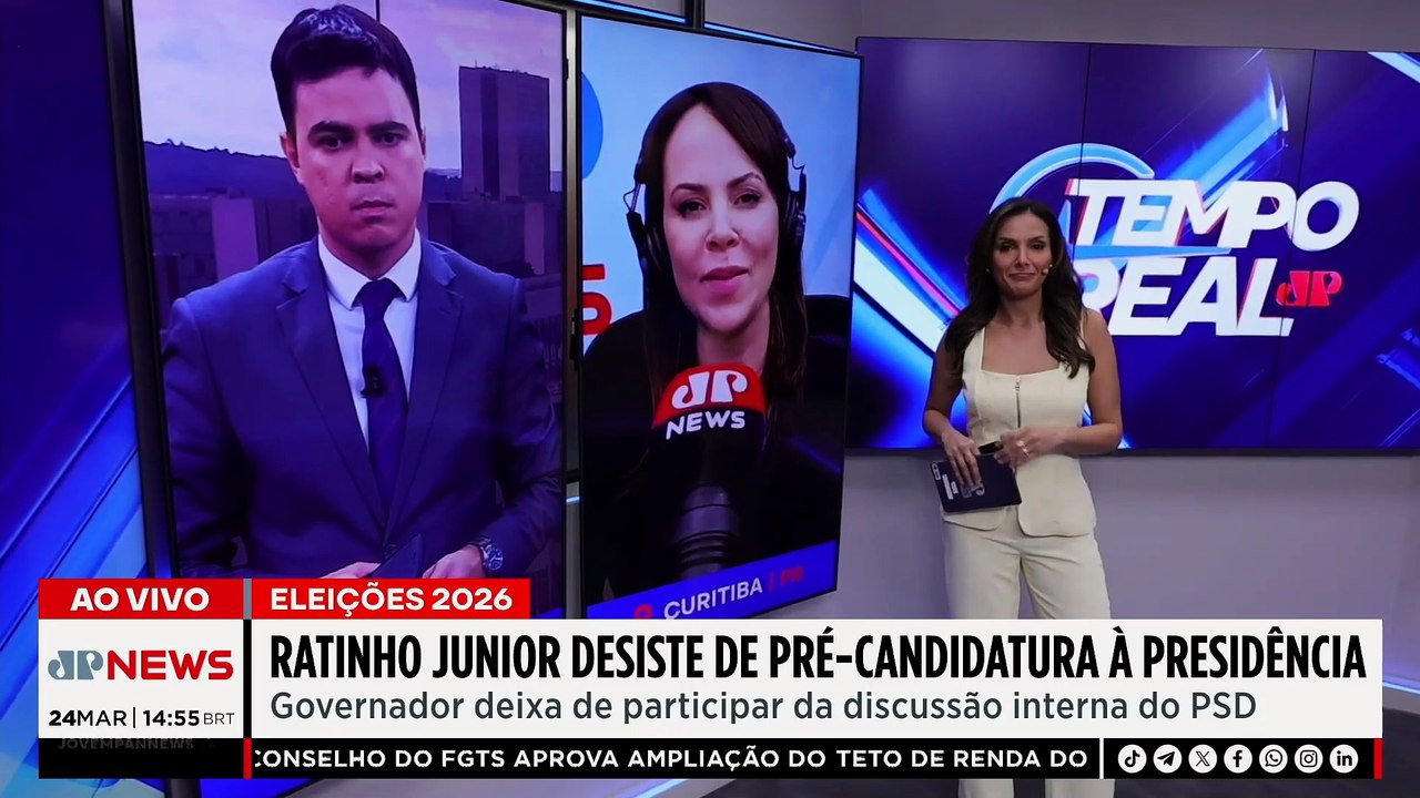 Ratinho Junior desiste de pré-candidatura à Presidência pelo PSD | TEMPO REAL