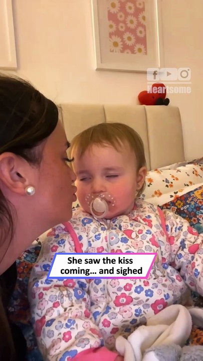 Baby Rolls Eyes at Mom’s Kiss! Too Cute and Funny 😆👶❤️|| Heartsome 💖