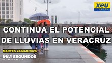 Continúa el potencial de lluvias en Veracruz