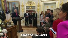 Trump dice que Irán le ha dado "un regalo muy grande" relacionado con el petróleo y el gas.