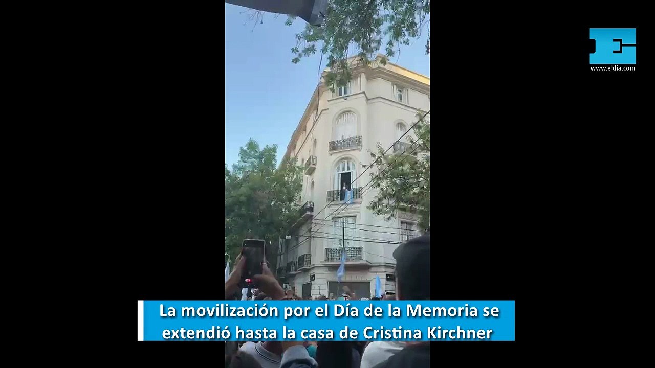La movilización por el Día de la Memoria se extendió hasta la casa de Cristina Kirchner