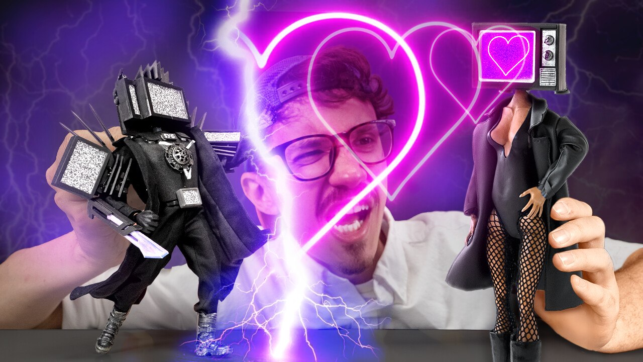 New Upgraded TV Man VS TV Woman 💥 🧩  Skibidi Toilet Characters & Big Crafts