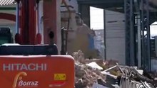 Trabajos de demolición en Campo Grande (Valladolid)