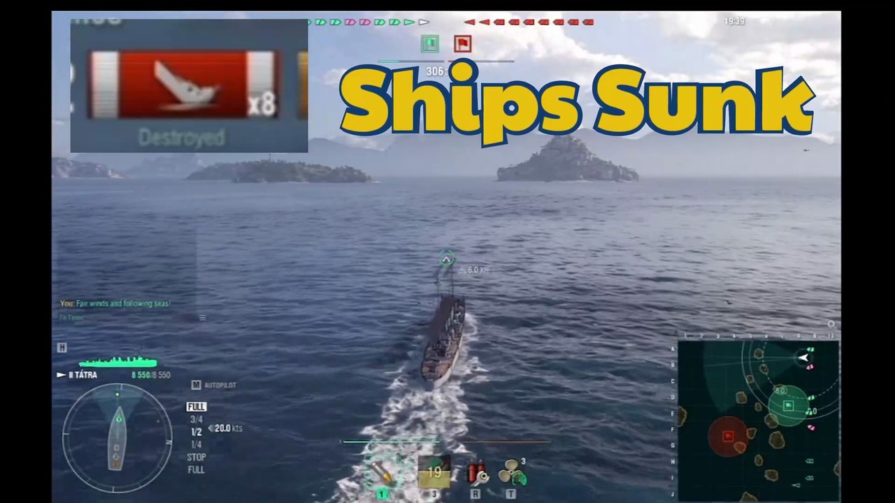 World of Warships 8 ships sunk #Boosteroid
