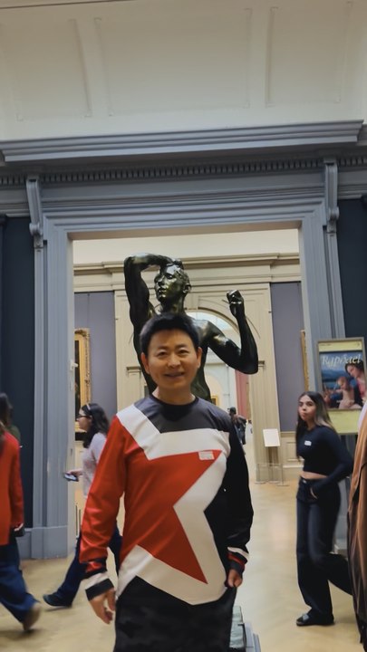 Nelson Wang was admiring the sculpture art at the Metropolitan Museum of Art. On March 24, 2026, at 1000 Fifth Avenue, New York City, NY 10028.