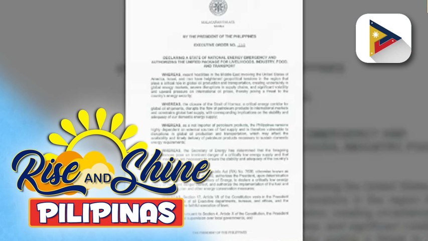 State of National Energy Emergency, idineklara ni PBBM