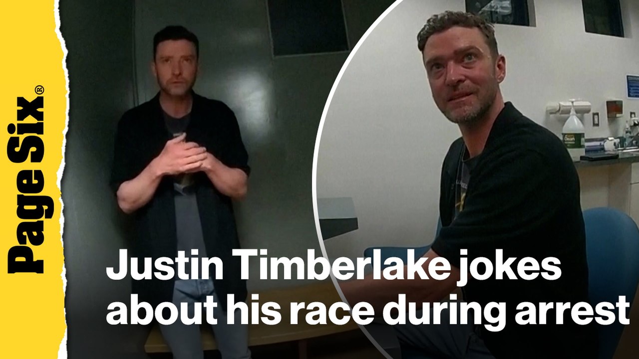 Justin Timberlake jokes about his race being labeled as 'white' in Hamptons DWI arrest booking video
