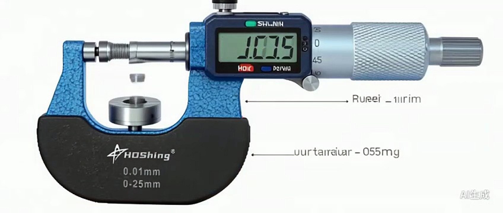 0-25mm 0.01mm Graduation Mechanical Micrometer | HOShing Industrial Measuring Tool for Precision Inspection