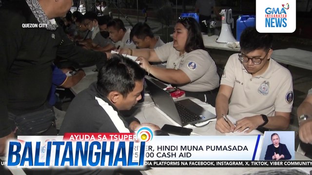 Ilang jeepney driver, hindi muna pumasada para pumila sa P5,000 cash aid | Balitanghali