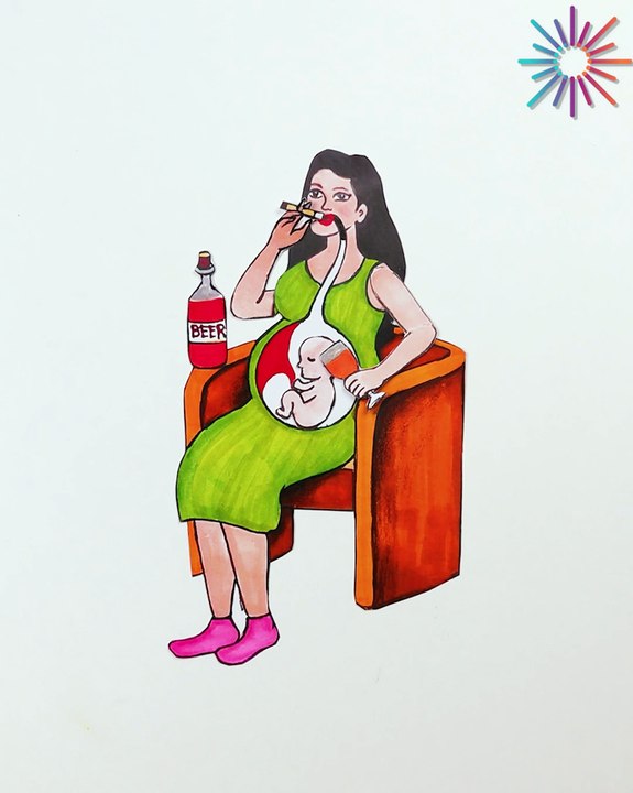 What drinking alcohol does to your baby😢