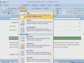 Word 2007 Demo (1/2): Table Of Contents