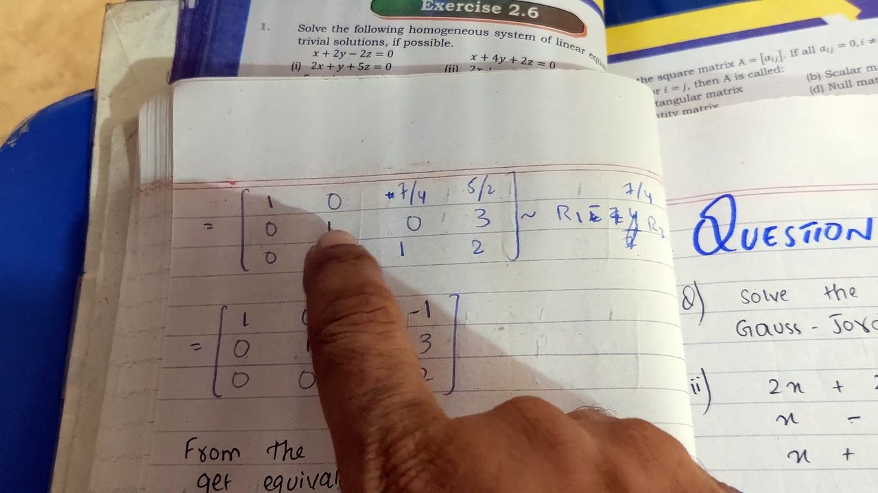 Class 11 maths sindh board New book Chapter 2 Exercise 2 6 Matrices and Determinants q 5 i