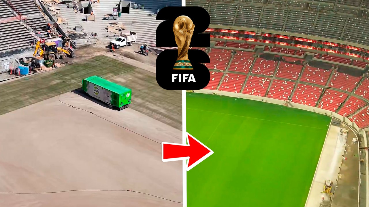 Estadio Azteca: Así es el proceso de cómo se colocó el césped en la remodelación previo al Mundial 2026