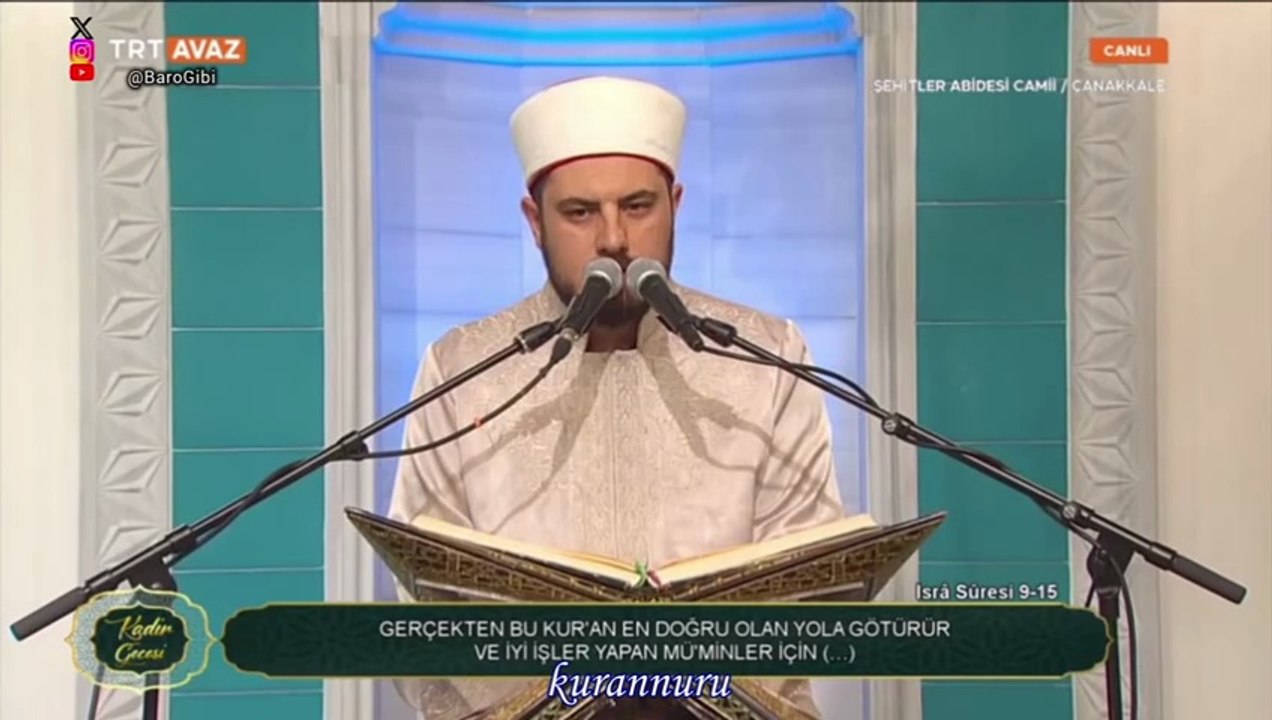 Muhammed Sizcan İsra Kadir gecesi Çanakkale Ramazan 2026
