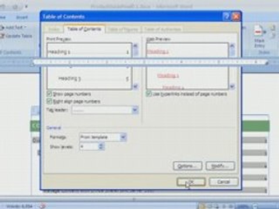 Word 2007 Demo (2/2): Table Of Contents