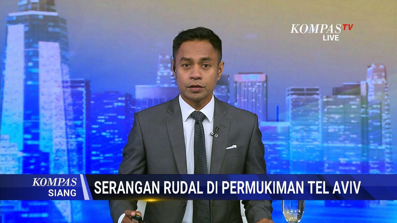 Api Membumbung! Rudal Iran Hantam Tel Aviv, Mobil Hangus dan Bangunan Hancur | KOMPAS SIANG