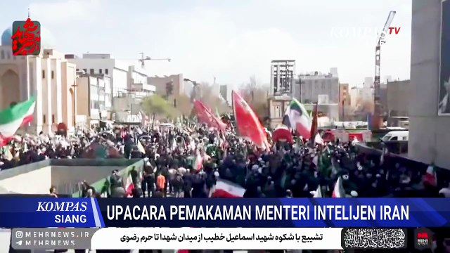 Lautan Manusia! Ribuan Warga Iringi Prosesi Pemakaman Menteri Intelijen Iran Esmaeil Khatib