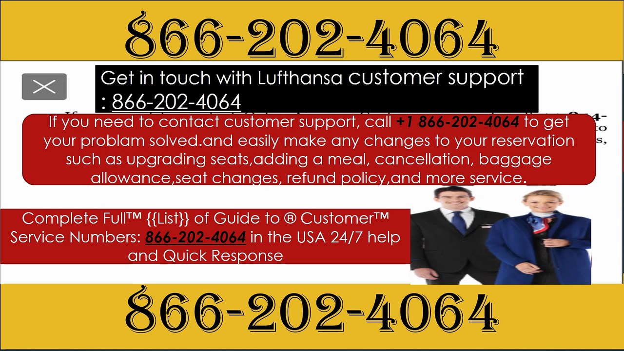 【Lufthansa】{ { Customer Service Helpline Numbers (+1-866.202.4064 }} Step by Step Help for Calls, Chats & Email