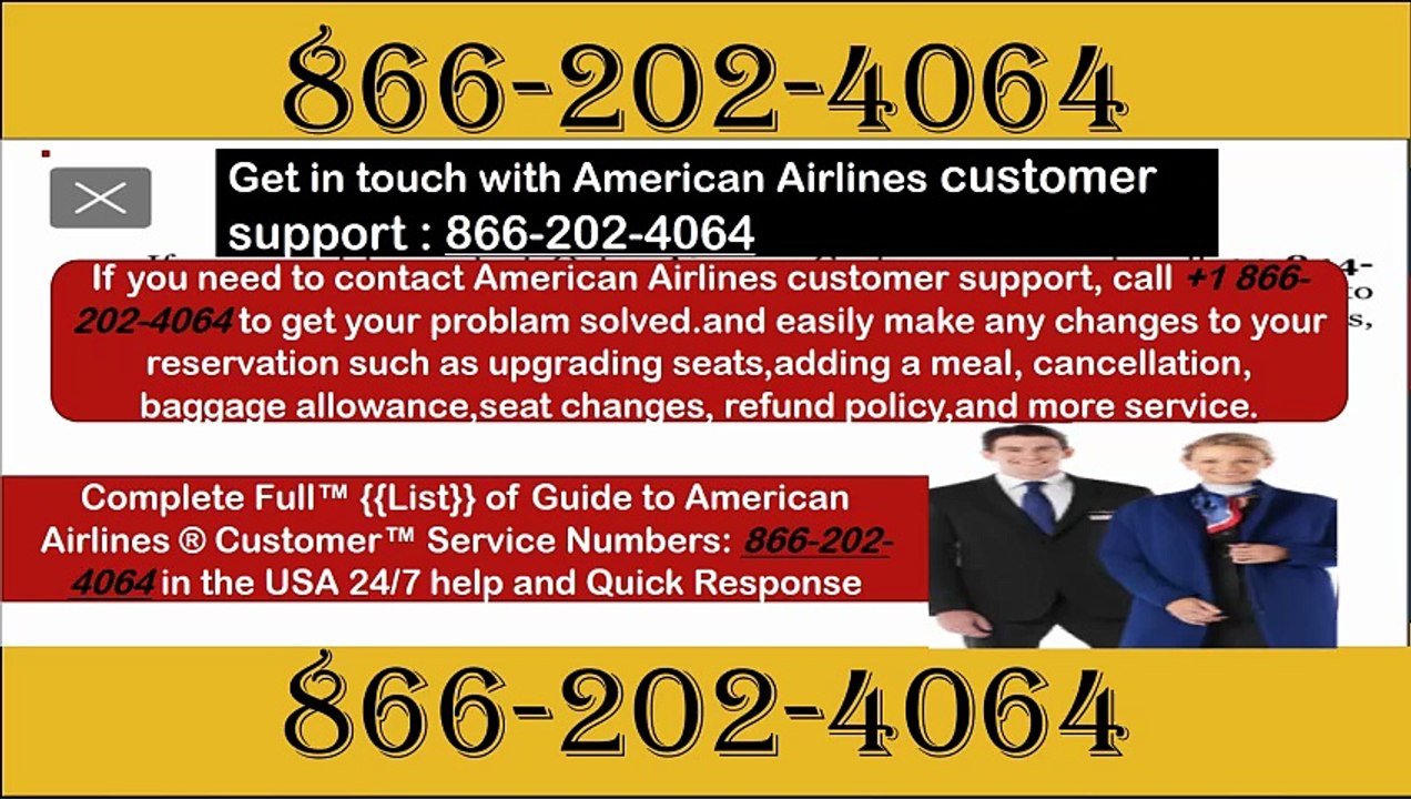 【American airlines】{ { Customer Service Helpline Numbers (+1-866.202.4064 }} Step by Step Help for Calls, Chats & Email