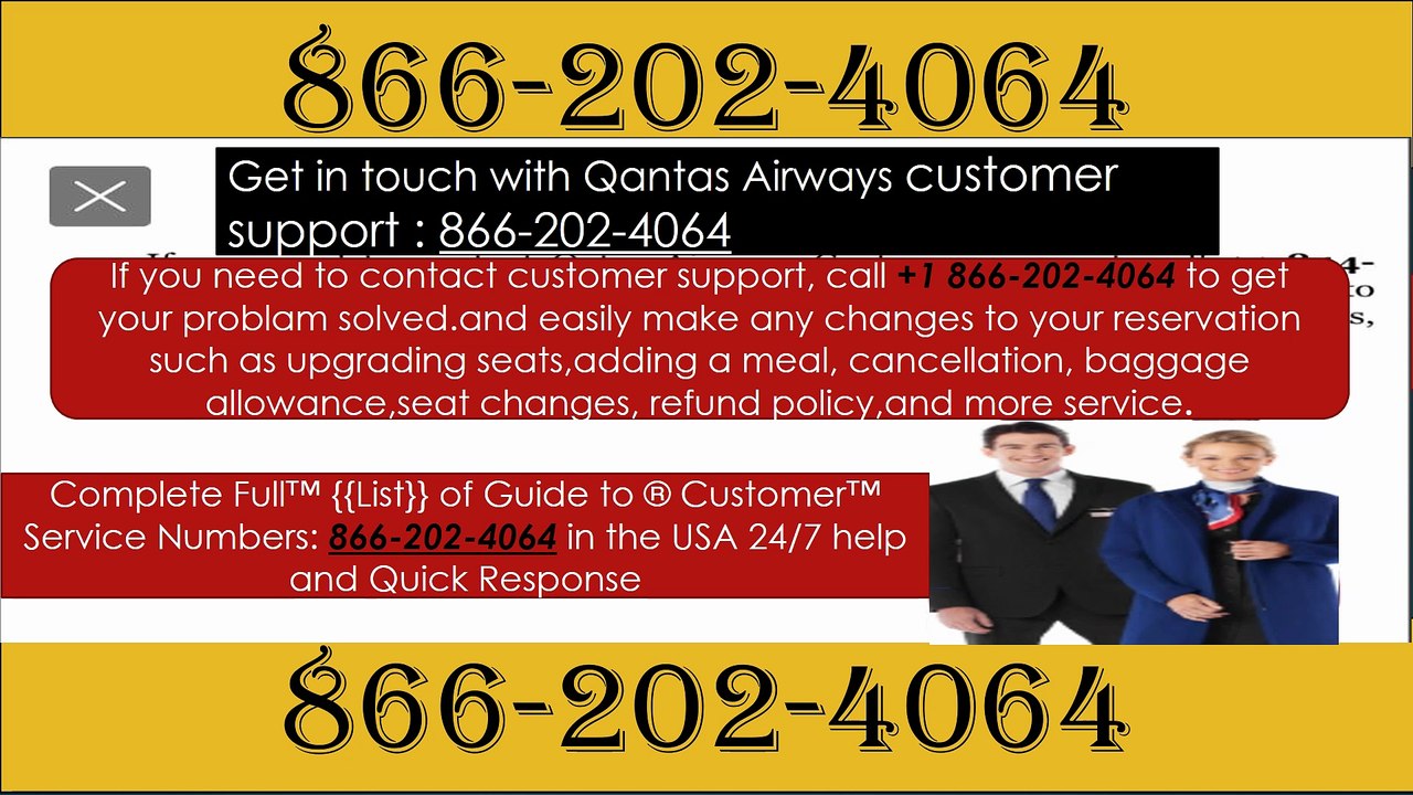【Qantas Airways】{ { Customer Service Helpline Numbers (+1-866.202.4064 }} Step by Step Help for Calls, Chats & Email