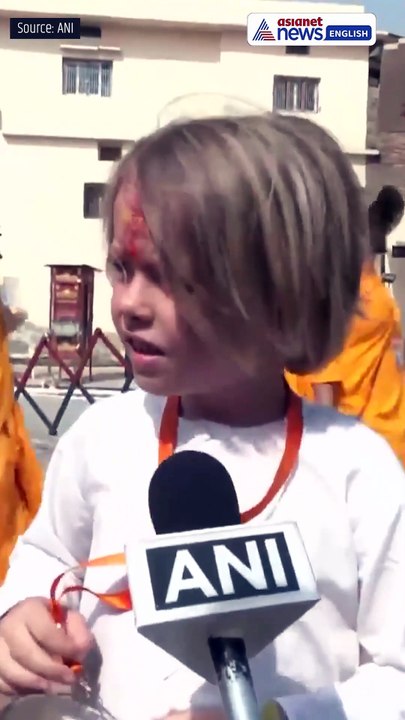 Ayodhya: Little German Devotee Praises Ram Temple Visit Despite Heat #shorts