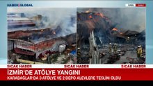 İzmir'de korkutan atölye yangını!