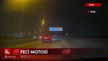 Bursa'da motosiklet kazası kamerada