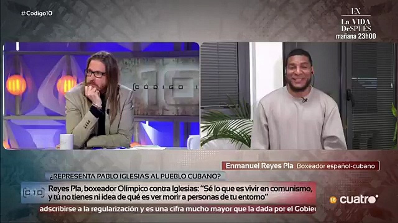 Sonoro bofetón del boxeador Reyes-Pla al comunista Pablo Iglesias por blanquear la dictadura cubana