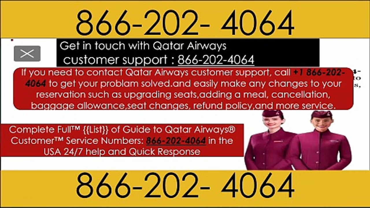 【Qatar Airways】{ { Customer Service Helpline Numbers (+1-866.202.4064 }} Step by Step Help for Calls, Chats & Email