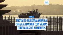Flotilha ativista "Nuestra América" chega a Cuba com várias toneladas de alimentos