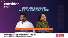 Consider This: SOSMA used on Children (Part 1) — A Red Line Crossed