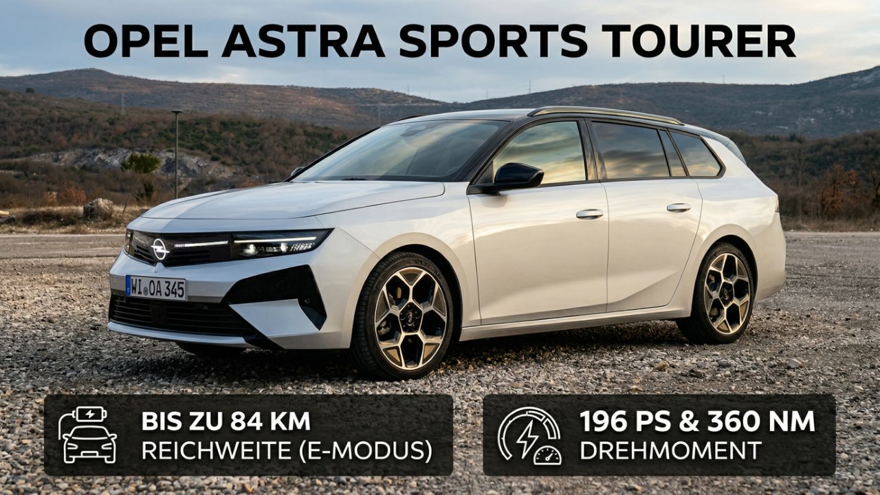 Opel Astra Sports Tourer Hybrid Kristall Silber Metallic Facelift