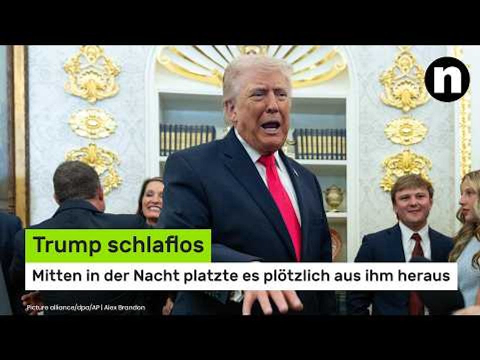 Trump schlaflos - mitten in der Nacht platzte es plötzlich aus ihm heraus