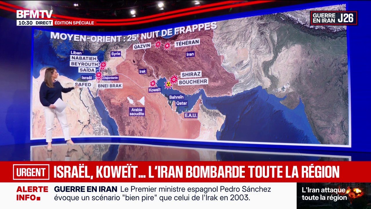 Guerre au Moyen-Orient: l'Iran a revendiqué plusieurs tirs de missiles en direction de la Jordanie, du Bahreïn, du Koweït et d'Israël