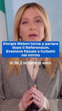 Giorgia Meloni torna a parlare dopo il Referendum. Evasione fiscale e furbetti nel mirino