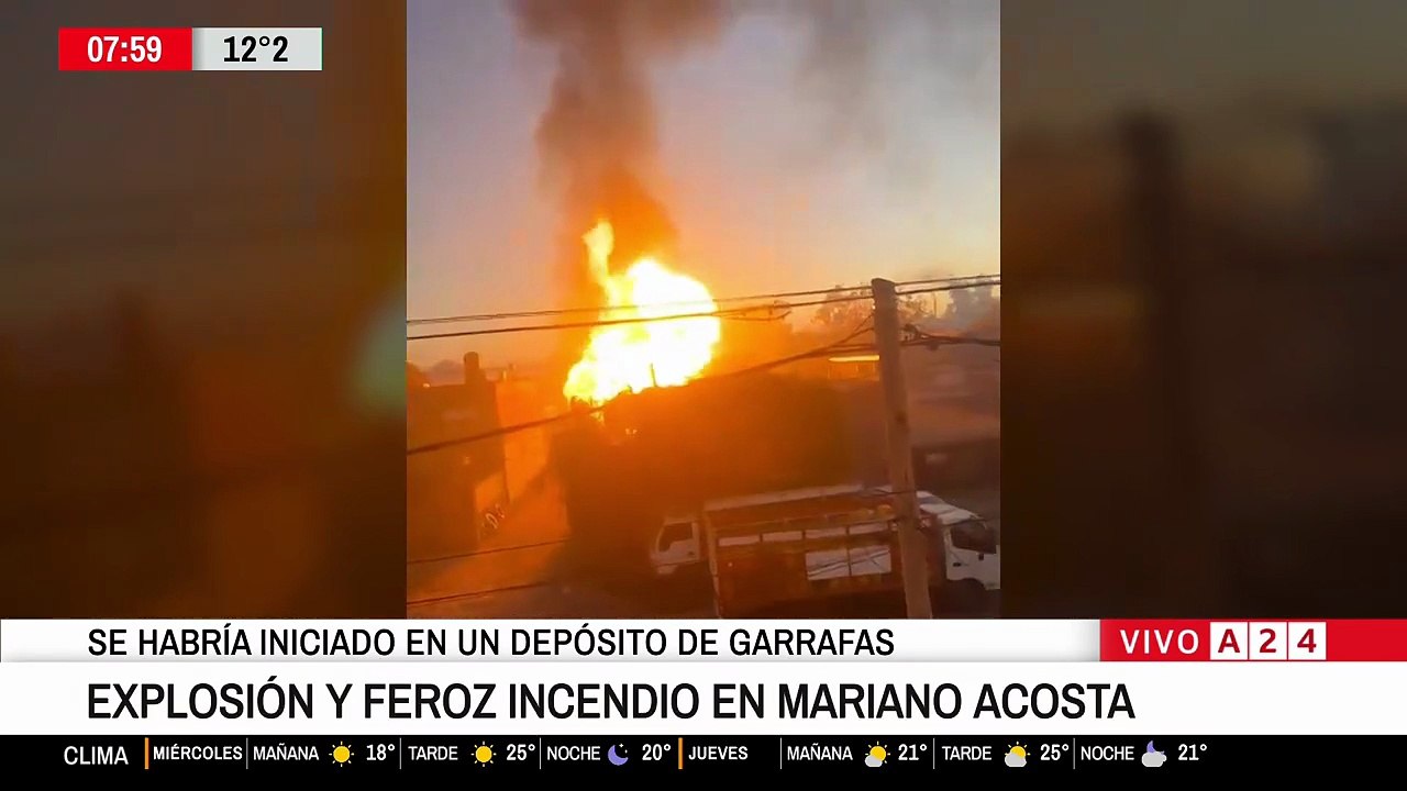 Explosiones y pánico en Merlo: incendio en un depósito de garrafas obliga a evacuar vecinos