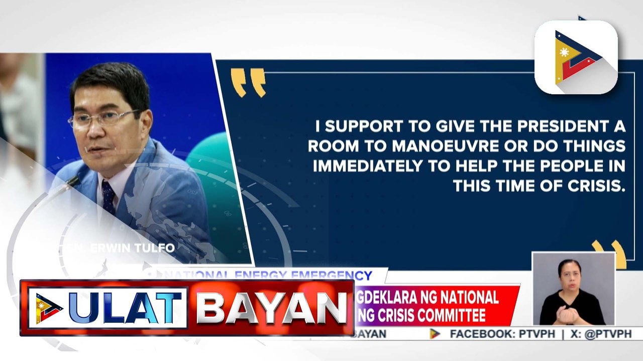 Ilang senador, sang-ayon sa pagdeklara ng national energy emergency at pagbuo ng Crisis Committee | ulat ni Louisa Erispe