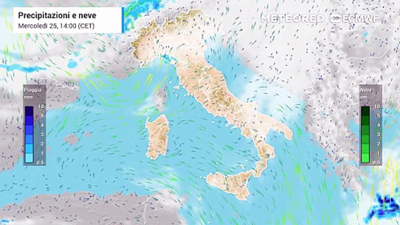 Il ciclone Deborah, in formazione sul Nord-Est, scivolerà rapidamente lungo l'Adriatico portando venti molto intensi, un deciso calo delle temperature e precipitazioni nevose fino a bassa quota.