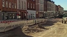 Baustelle in Möllns innenstadt