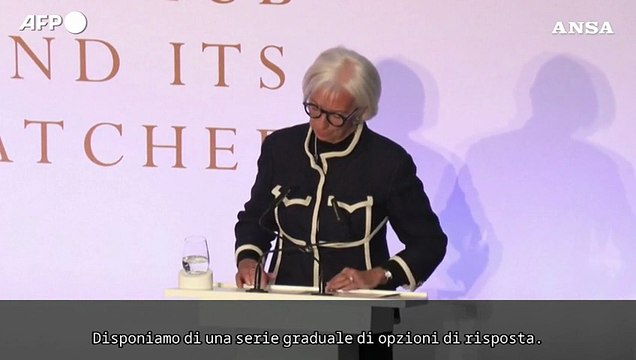 Lagarde: Bce pronta ad agire se lo shock energetico e' persistente