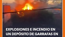 Explosiones e incendio en depósito de garrafas