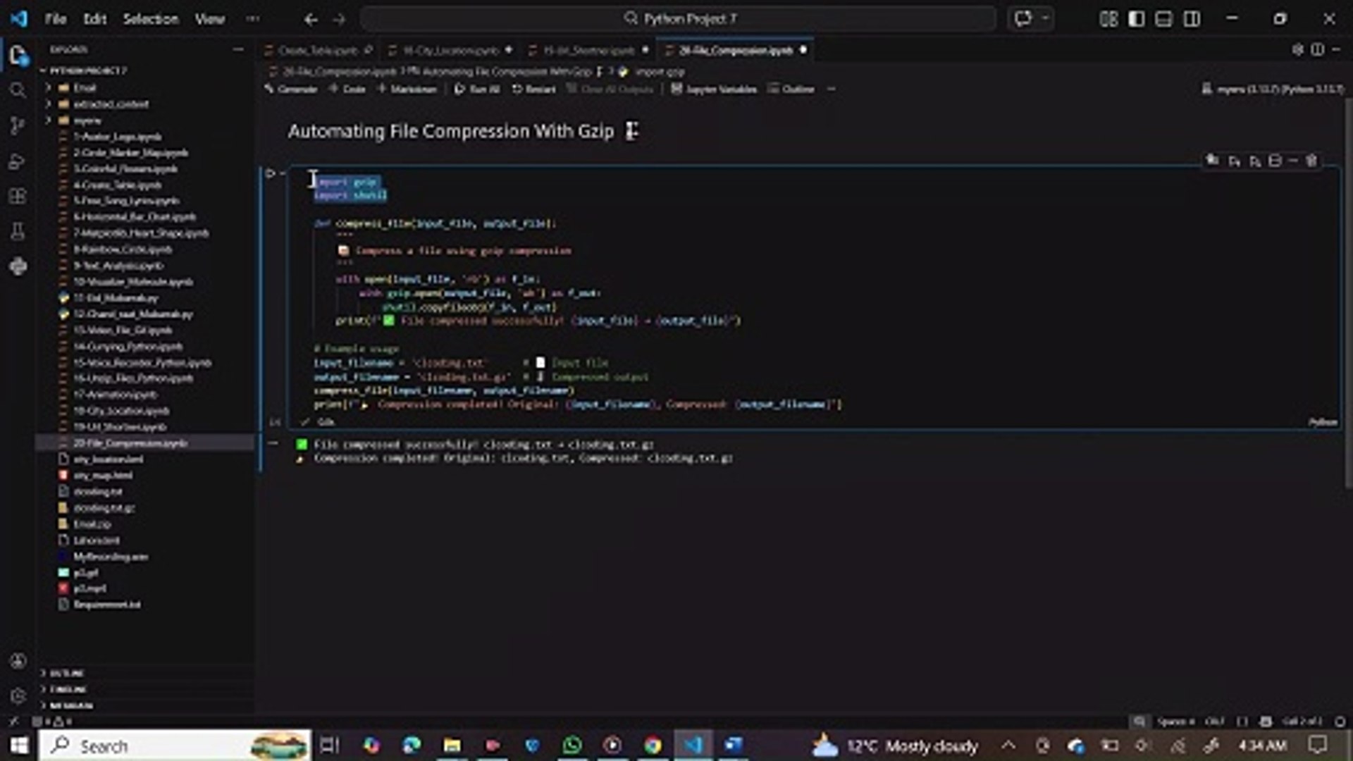 ⁣Automate File Compression with Python _ Gzip Tutorial 🚀