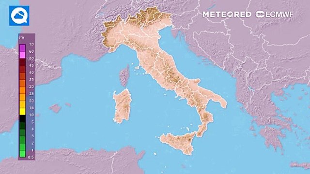 Secondo le ultime proiezioni dei modelli ad alta risoluzione, l'Appennino romagnolo, le Marche, l'Abruzzo e il Molise al di sopra dei 1000-1200 metri di quota, potranno avere accumuli complessivi fino a 50-70 cm a fine peggioramento.