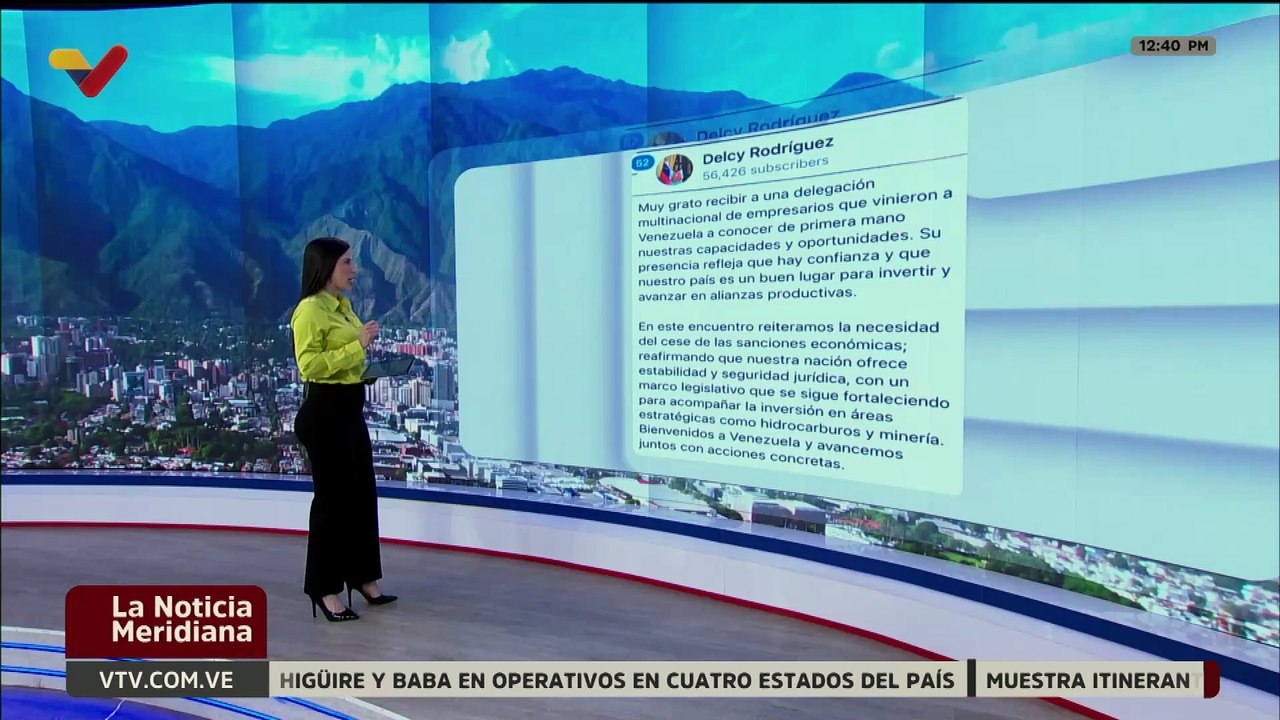 Presidenta (E) Delcy Rodríguez: Reiteramos la necesidad del cese de las sanciones económicas